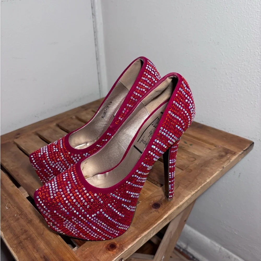 Desire by Jacobies Studded Stiletto Platform Heels